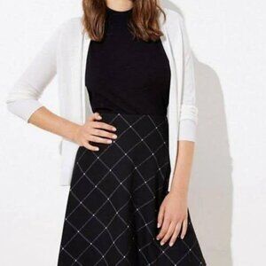 Mario Serrani Checkered A-Line Skirt